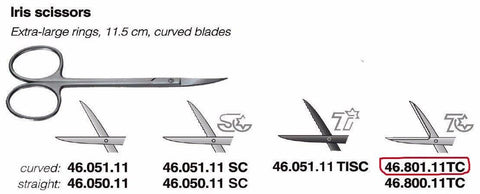 Iris Scissors, curved, Onyx 46.801.11TCHelmut Zepf