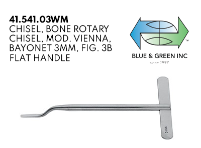 Revolving Chisel Vienna Pattern, Bajonet (41.541.02WM-05WM) Chisel - Blue & Green Inc.