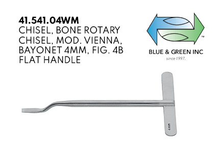 Revolving Chisel Vienna Pattern, Bajonet (41.541.02WM-05WM) Chisel - Blue & Green Inc.