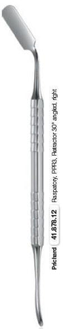 Prichard Periosteal Elevator, Angled Right (41.878.12) Periosteal Elevator - Blue & Green Inc.