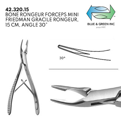 Bone Rongeurs Friedmann (42.320.15) - Blue & Green Inc.