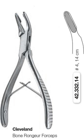 Cleveland Bone Rongeur Forceps (42.334.17 + 42.332.14) Rongeurs - Blue & Green Inc.