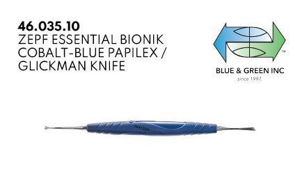 Bionik Cobalt-Blue Papilex/Glickman Knife (46.035.10) Perio Knife - Blue & Green Inc.