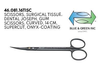 Onyx Joseph Scissors, Curved, 14cm, Onyx-Coating ( 46.081.16TISC )Helmut Zepf