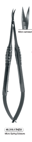 Micro Spring scissors, with touch grip handle (46.319.17HZU) Scissors - Blue & Green Inc.