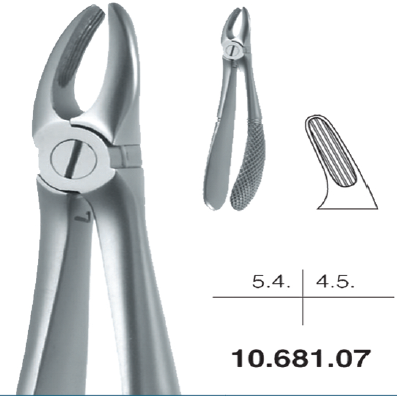 Childrens Forceps, Upper Premolars (10.681.07) - Blue & Green Inc.