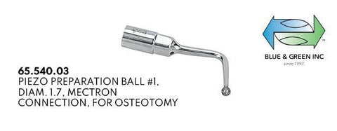 Piezo Preparation Ball #1, 1.7 diameter (65.540.03) Preparation Ball - Blue & Green Inc.