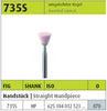 735 S - Pink Abrasive, for preparing medium-hard metal alloys and chrome cobalt Abrasive - Blue & Green Inc.