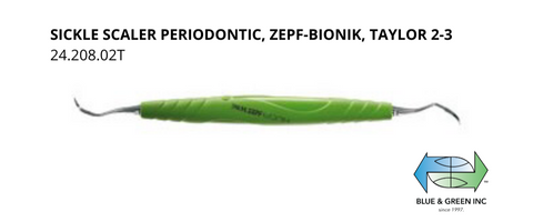 Sickle scaler perio, Taylor 2/3 24.208.02T www.blueandgreeninc.com