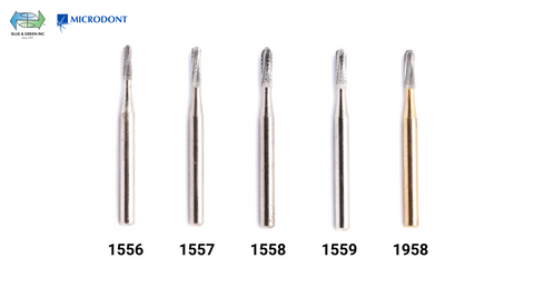 Carbide Bur FG - Round End Cross Cut Fissure - Blue & Green Inc.