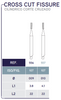 Carbide Bur RA - Cross Cut Fissure - Blue & Green Inc.