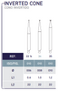 Carbide Bur RA - Inverted Cone - Blue & Green Inc.