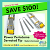 Power Periotome Serrated Single End (PKS 1) Periotome set - Blue & Green Inc.