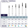 Diamond Bur FG - Conical Torpedo - Blue & Green Inc.