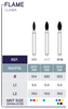 Diamond Bur FG - Flame - Blue & Green Inc.
