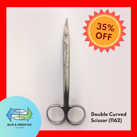 Double Curved Scissor (1162) Scissors - Blue & Green Inc.