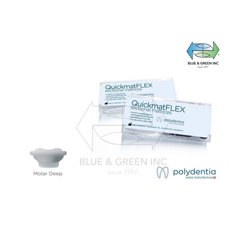 QuickmatFLEX sectional matrices - Molar Deep 50pcs (6787) - Blue & Green Inc.