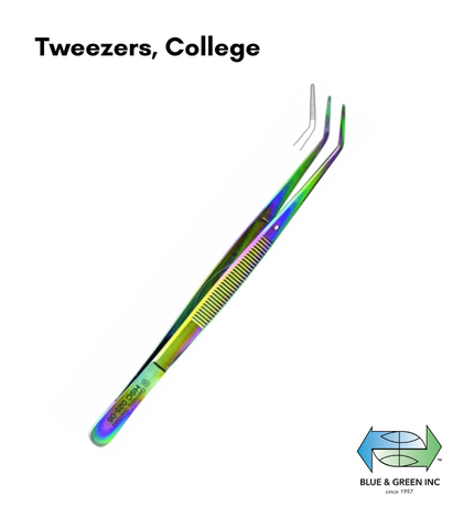 Cotton Tweezers, London College Colored (Z HSC 025-05) Cotton Holder - Blue & Green Inc.