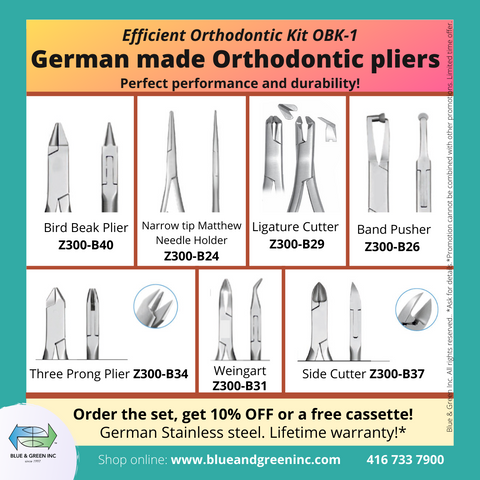 Efficient Orthodontic Kit OBK-1 + FREE CassetteBlue & Green Inc.
