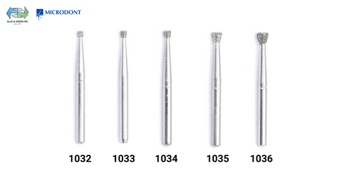 Sterilized Diamond Bur FG Safe Drill (Single Use) - Inverted Cone (Pkg of 25) - Blue & Green Inc.