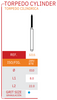 Sterilized Diamond Bur FG Safe Drill (Single Use) - Torpedo Cylinder (Pkg of 25) (3215) - Blue & Green Inc.