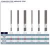 Stainless Steel Abrasive Strip - Medium 2.5 (10.304.004) - Blue & Green Inc.