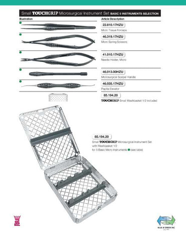 Small Touchgrip Microsurgical Instrument Set (ZTK2-Small)Helmut Zepf