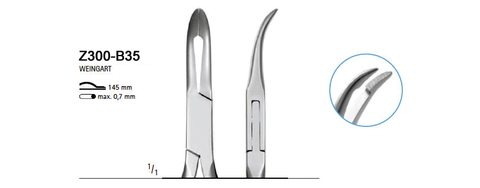 Weingart Flatt Forceps, Slender (Z300-B35)Chifa