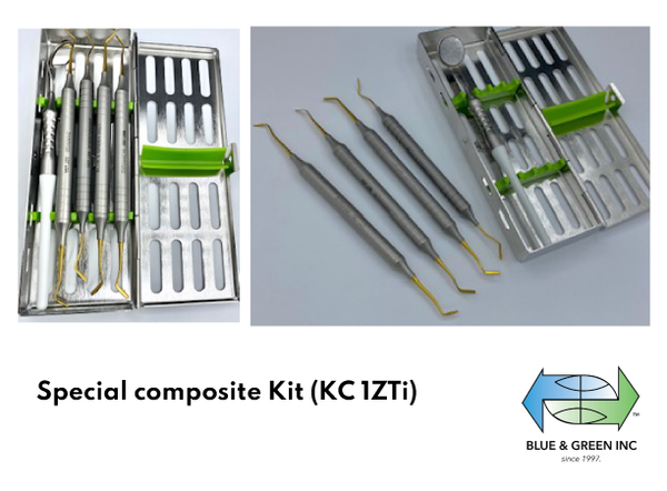 Kit Strumenti Dentali NOMI BROTHERS - 6 Pezzi Rivestiti Oro Per Restauro Composito
