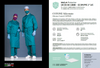 B-Medium Risk, Silicone Coated Cotton Gown (13688) Uniform - Blue & Green Inc.