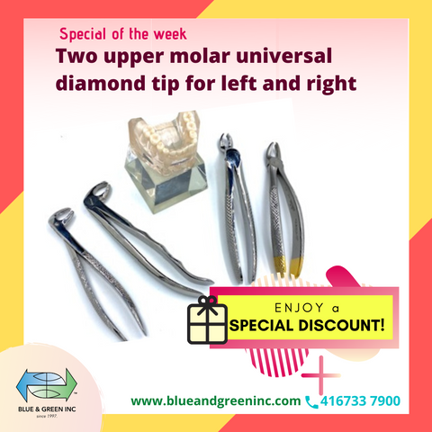Instrument Kit - Two upper molar universal diamond tip Instrument Kit - Blue & Green Inc.