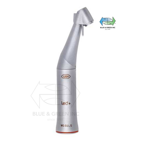 WS-91 L G Surgical contra-angle handpiece with 45&deg; head, push-button, mini LED+ and generatorBlue &amp; Green Inc.