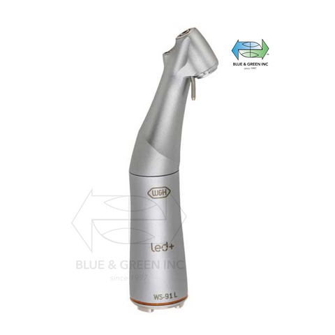 WS-91 L Surgical contra-angle handpiece with 45° head, push-button and mini LED+w&h