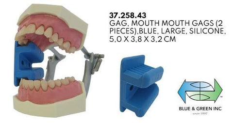 Mouth Prop (37.258.40 & 37.258.43) Mouth Gag - Blue & Green Inc.