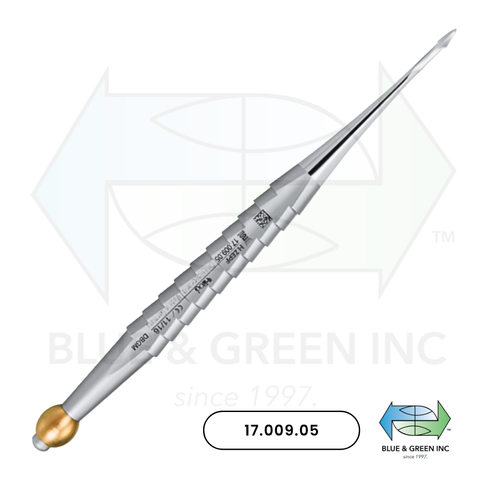 X-Tool, Fig.2, Straight, tip 3.0mm, gold colored ball (17.009.05) - Blue & Green Inc.