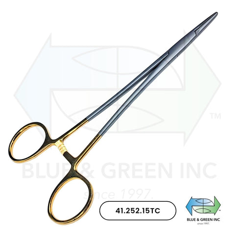 Needle Holder, Crile-Wood, TC (41.252.15TC ) - Blue & Green Inc.