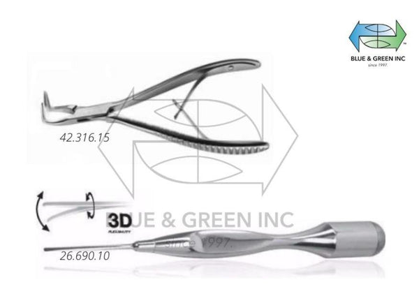 Surgical Kit Blue & Green Inc - Power Periotome Mini Rongeur Kit - (BR