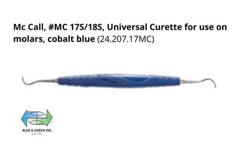 Mc Call, # MC 17S/18S, Universal Curette for usa on molars, cobalt blue (24.207.17MC)Helmut Zepf