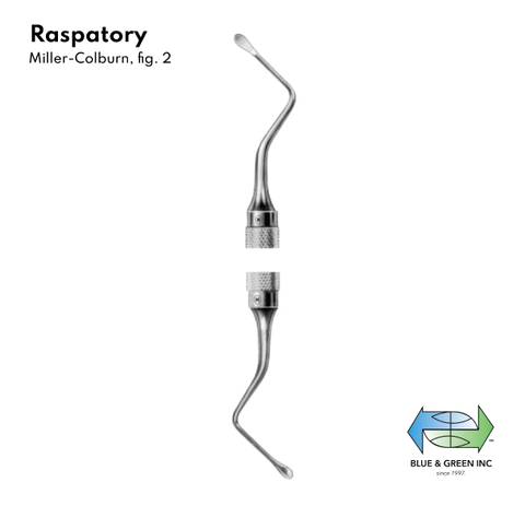 Surgical Curette Raspatory Miller Colburn (052-02) raspatory - Blue & Green Inc.