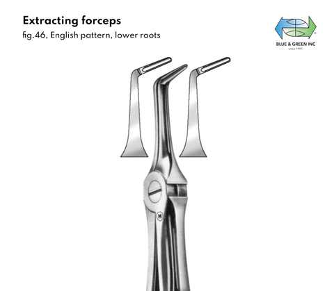 Extracting Forceps, Lower roots (Z 065-46) Forceps - Blue & Green Inc.