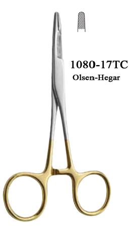Olsen Hegar Needle Holder w/ Scissors (1080-14TC & 17TC) Needle Holder - Blue & Green Inc.