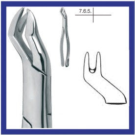 Cowhorn Extraction Forceps, Upper Molars Left Side (14.088.16) - Blue & Green Inc.