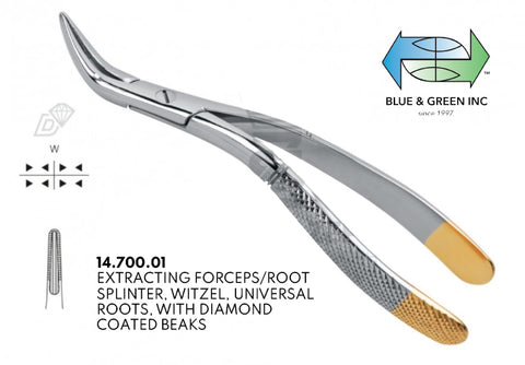 Witzel Root Splinter Forceps (14.700.01) - Blue & Green Inc.
