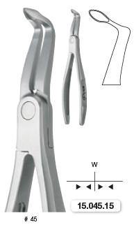 Extraction Forceps, Lower Roots EXLOG (15.045.15) Forceps - Blue & Green Inc.