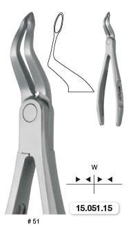 Extraction Forceps, Upper Roots EXLOG (15.051.15) Forceps - Blue & Green Inc.