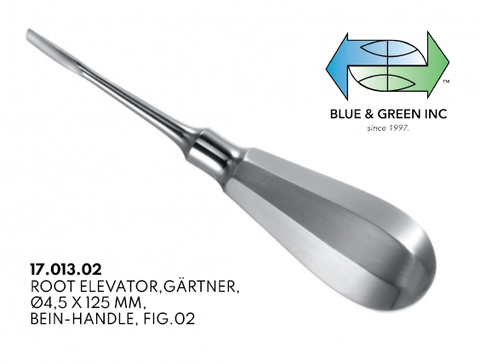 Gartner Root Elevator, 4.5mm (17.013.02) Elevator - Blue & Green Inc.