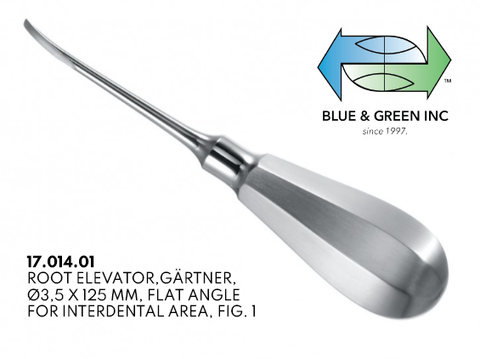 Gartner Root Elevator, 3.5mm (17.014.01) Elevator - Blue & Green Inc.