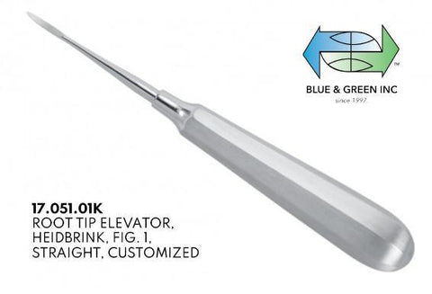 Heidbrink Root Tip Elevator Straight (17.051.01K) Elevator - Blue & Green Inc.