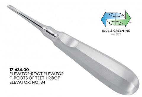 Root Elevator No. 34 (17.634.00)  - Blue & Green Inc.