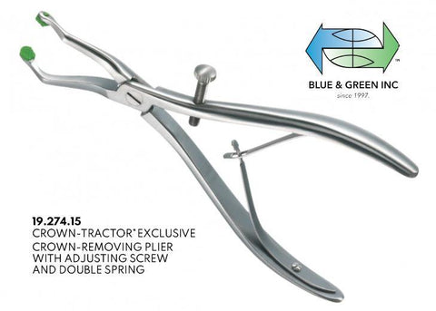 Crown-Tractor Exclusive Crown Removing plier, with adjustable screw and double spring(19.274.15)  - Blue & Green Inc.